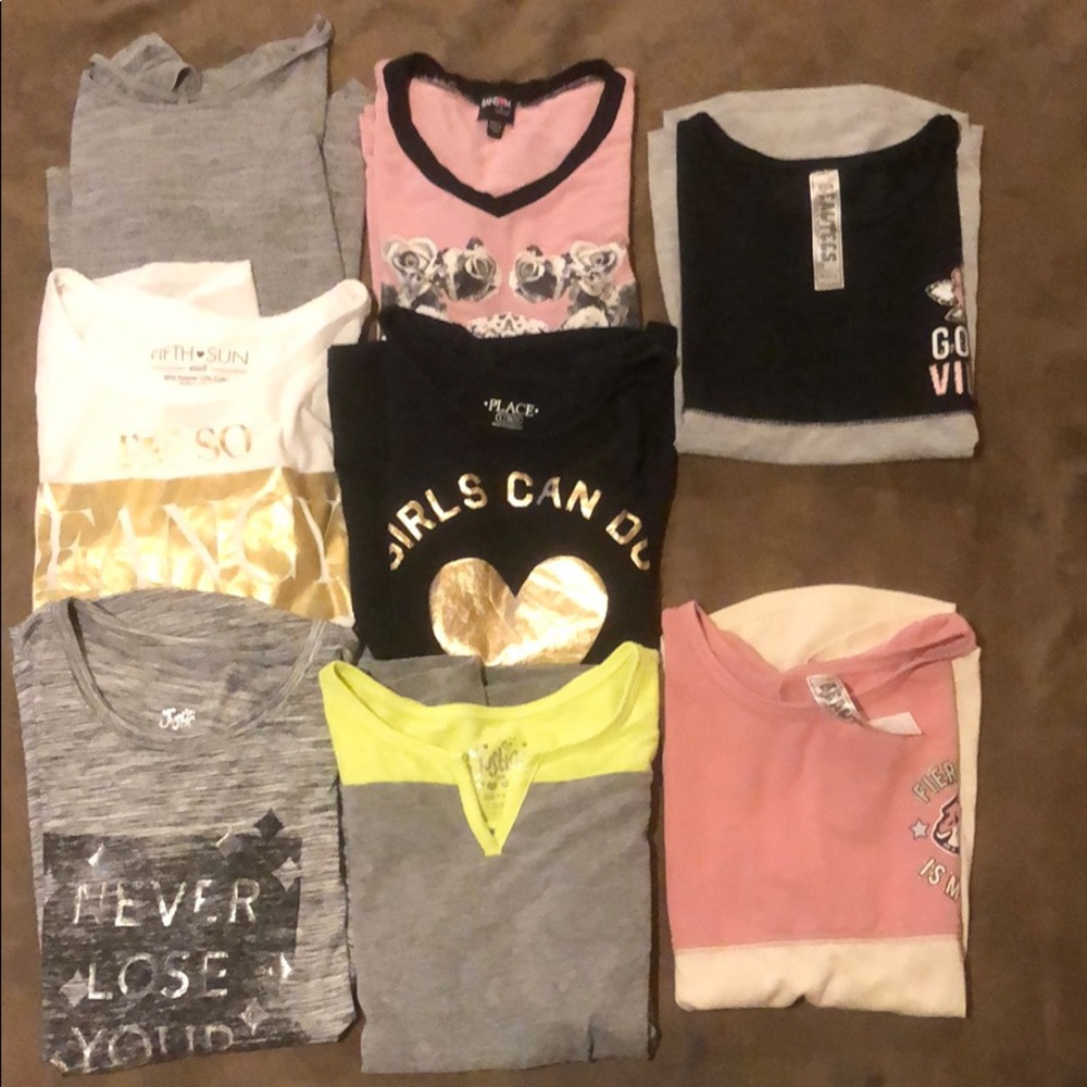 Lot of 8 short sleeve tees 💕 girls 10/12